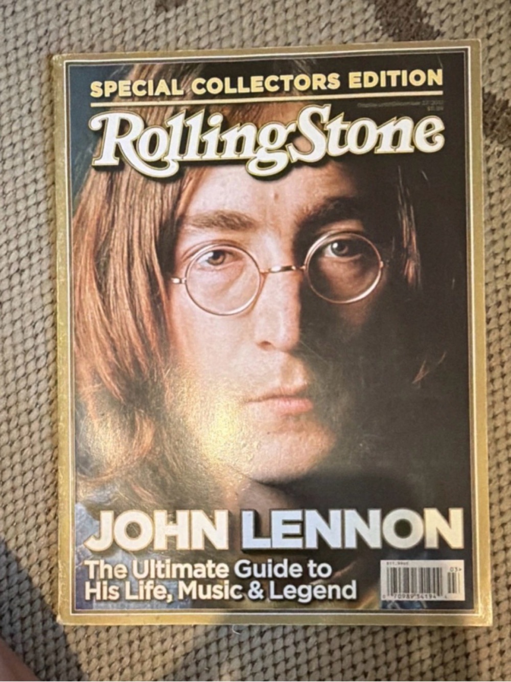 John Lennon the Rolling Stones Coffee Table Book with Gold, Black, Brown Cover